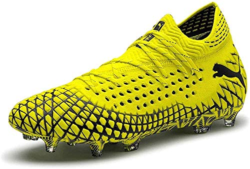 PUMA Future 4.1 Netfit FG/AG Botas de fútbol para Hombre,Amarillo ( Yellow Alert-Puma Black ) , 41 EU