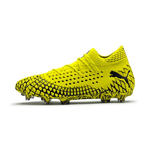 PUMA Future 4.1 Netfit FG/AG Botas de fútbol para Hombre,Amarillo ( Yellow Alert-Puma Black ) , 41 EU