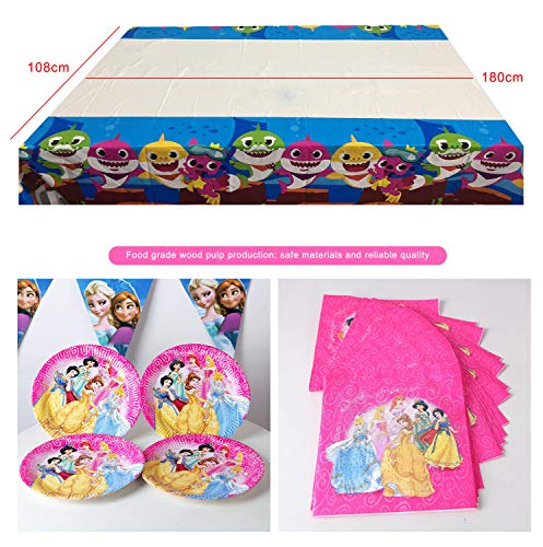 Qemsele Vajilla de cumpleaños de niños, 1 Mantel + 20 Servilletas + 20 Platos Desechables Fiesta Cumpleaños Decoración, Feliz cumpleaños Decoraciones Suministros Fiestas Regalos Tema Carnaval (Ninja)