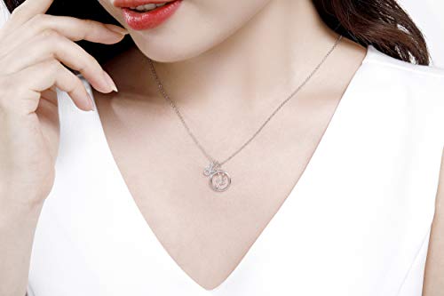 Qings Horoscopo Tauro Colgante Collars Plata de Ley 925 para Mujer Doble Cara Constelaciones Signos Astrológicos Zodiacos