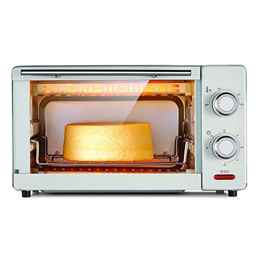 Qinmo Horno eléctrico, 1000W multifunción Hogar Mini Horno eléctrico 11L Temperatura controlable 100-230 □ y 60 minutos inteligente Cake Box temporizador panificadora templado Puerta de cristal con ac