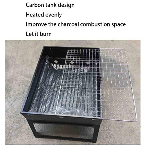 QMKJ Parrilla de Barbacoa al Aire Libre portátil multifunción Horno de carbón de leña portátil Horno Plegable ahumador barbacoas para cocinar al Aire Libre Acampar Excursionismo picnics Backpacking