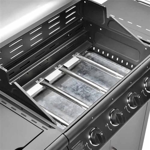 Quemador de gas FirePlus 4+1 para parrilla y barbacoa,incluye quemador lateral, 61 x 42 cm