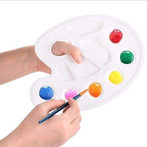 Queta Niños Esponja Pintura Cepillos Kit, Esponja de Cepillos de Pintura Set de Pinceles con Paleta para Niños Arte Artesanía DIY (32 Piezas)