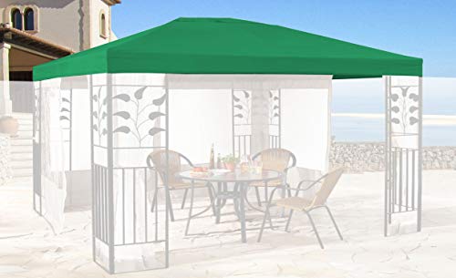 QUICK STAR Techo de Repuesto para cenador de 3 x 4 m Gazebo Verde