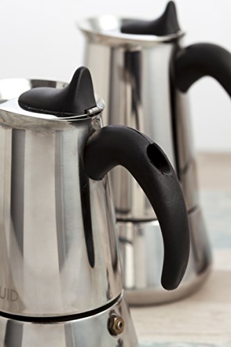 Quid 7605002 Cafetera de acero inoxidable