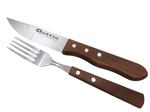 QUTTIN CONJUNTO DE CHULETEROS ARGENTINOS 4 CUCHILLOS + 4 TENEDORES.