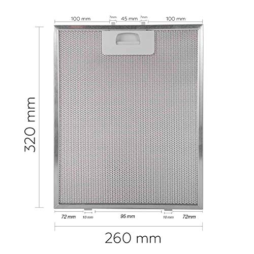 Recamania Filtro Campana extractora 320x260-3 Unidades