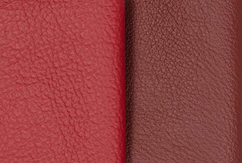 Recortes de cuero - restos de cuero rojo, restos de cuero, tamaños grandes, alta calidad, ideal para bolsos, zapatos, reparaciones, decoraciones, manualidades, 1 kg, tamaño A1