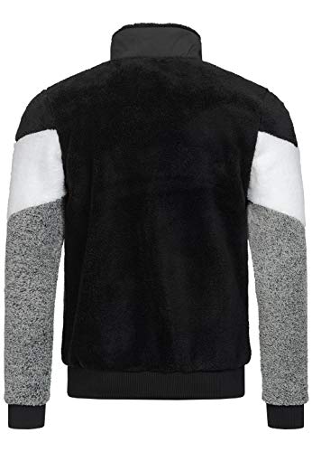 Redbridge Chaqueta de pelo sintético para Hombre con efecto peluche Negro M