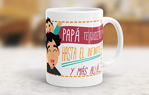 REGALOS ESTRELLA AZUL Taza día del Padre Regalo para Papa, Papa te Quiero, al Mejor papá del Mundo, Regalos Padres, Regalos día del Padre, te Quiero Papa, Taza con Frases (Mejor Padre del Mundo)