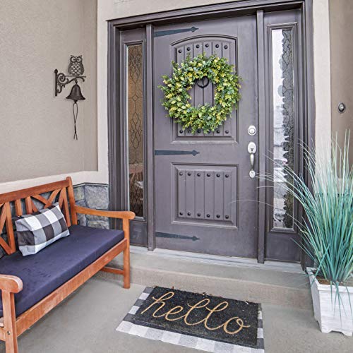 Relaxdays, Marrón Oscuro Campana con búho para la Entrada, Estilo rústico, Decoración de jardín