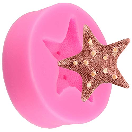 RelaxLife Moldes Tartas Moldes De Silicona 3D Molde De Jabón De Estrella De Mar Decoración De Pasteles Herramientas De Artesanía De Azúcar Moldes De Velas Moldes De Fondant Artesanal De Bricolaje