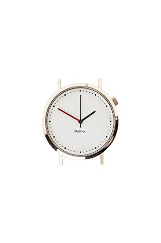 Reloj Minimalista para Hombre o Mujer. Modelo Coco Blue. Correa de Cuero y Ajustable. Reloj de Esfera Redonda de diámetro de 40mm. Reloj Resistente al Agua.