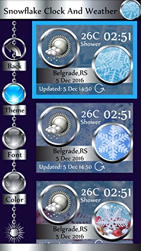 Reloj y tiempo del copo de nieve