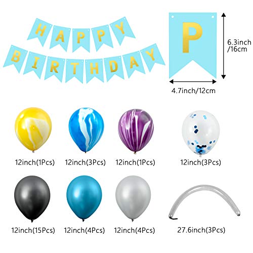 Remebe Decoraciones Cumpleaños, Decoraciones de Fiesta temáticas del Espacio Exterior, Astronauta Cohete Globos Foil y Happy Birthday Pancarta Astronauta Globos Látex, Astronaut Foil Balloon Espacial
