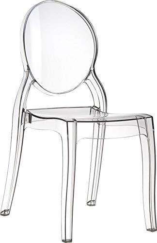 resol set de 4 sillas de diseño Mia para interior, exterior, jardín - color transparente