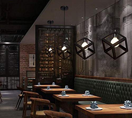 Retro Vintage Colgante de Luz - E27 Industrial Metal Pantallas de Iluminación Clásico Edison Decorativa Iluminación, Moderna Lámpara de Techo para Loft Restaurante Coffee Bar