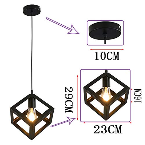 Retro Vintage Colgante de Luz - E27 Industrial Metal Pantallas de Iluminación Clásico Edison Decorativa Iluminación, Moderna Lámpara de Techo para Loft Restaurante Coffee Bar