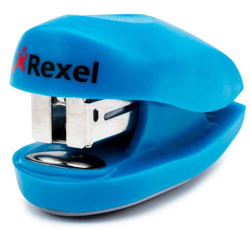 REXEL 2100150 - Grapadora escolar modelo BUDDY + caja de grapas (en blister) colores surtidos
