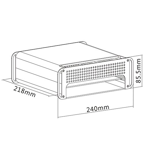 RICOO MTS-03, Soporte para iMac, Elevador para PC All in One, Monitor de 21-27" (53-69cm), Base de pie Escritorio, Altura Ajustable, Ordenador Mesa