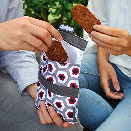 Roll'eat - Snack'n'Go Kids Bolsa Merienda Porta Sandwich Ecológica y Reutilizable sin BPA, Princesas Turquesa