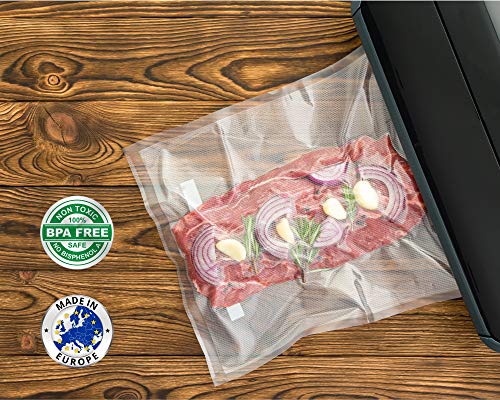 Rollos Envasado al Vacío, 20x600 cm, 2 Rollos | Para el empaquetado de alimentos | Muchas dimensiones disponibles | Compatibles con cualquier maquina envasadora al vacío para uso doméstico/hogar