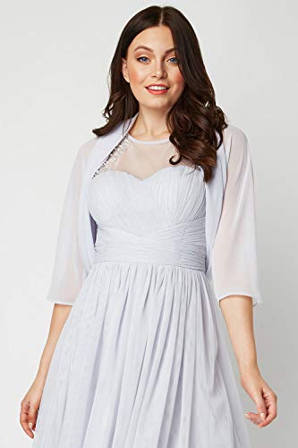 Roman Originals - Vestido de dama de honor adornado con cuentas para mujer, longitud de la rodilla, madres de novia, boda, ocasión especial, baile de fin de curso, vestidos formales de verano, pastel