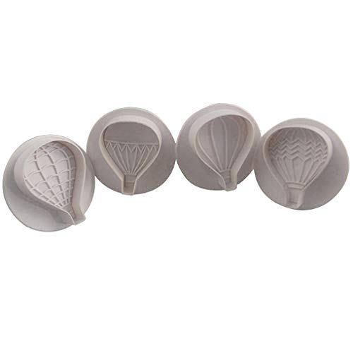 rongweiwang Globo aerostático plástico 4pcs Patrón de plástico Corte de la Torta del Molde moldes fijados de la Torta de la hornada Cortadores Herramientas