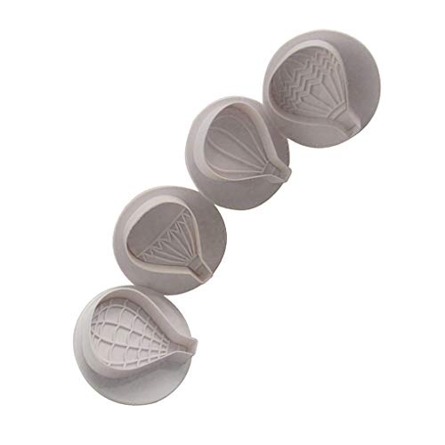 rongweiwang Globo aerostático plástico 4pcs Patrón de plástico Corte de la Torta del Molde moldes fijados de la Torta de la hornada Cortadores Herramientas