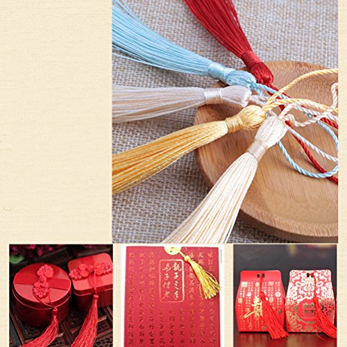 ROSENICE DIY China Nudo Borlas para La Joyería Pendiente de Recuerdo Favorito Regalo Tag Llavero Arte de DIY 13 cm / 5.1 Pulgadas (20 Colores Surtidos) 100 UNIDS