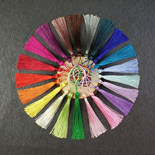 ROSENICE DIY China Nudo Borlas para La Joyería Pendiente de Recuerdo Favorito Regalo Tag Llavero Arte de DIY 13 cm / 5.1 Pulgadas (20 Colores Surtidos) 100 UNIDS