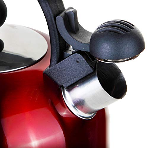 Rosseto - Hervidor de agua de acero inoxidable (2,5 L) rojo