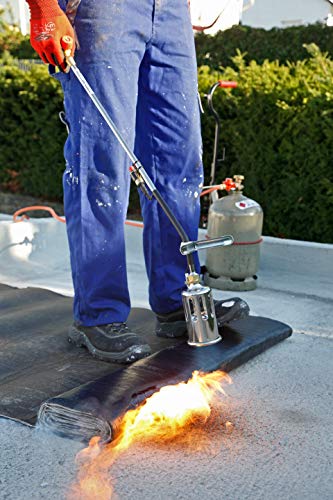 ROTHENBERGER Industrial RoMaxi Premium - Abflammgerät 030957E inkl. 5m Propan Gas Schlauch & Propan Konstantregler, Brenner, Unkraut Vernichter, Dach- und Bitumenbahnen