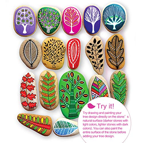 Rotuladores de Pintura Acrílico para Piedras, DIGIELE 12 Colores Permanente Marcadores Dibujar en Ceramica, Metal, Plastico, Porcelana, Tazas & DIY Art, Set de Marcadores de Regalo para Niños