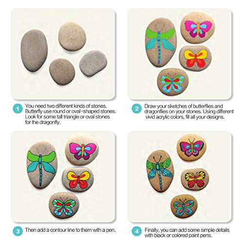 Rotuladores de Pintura Acrílico para Piedras, DIGIELE 12 Colores Permanente Marcadores Dibujar en Ceramica, Metal, Plastico, Porcelana, Tazas & DIY Art, Set de Marcadores de Regalo para Niños