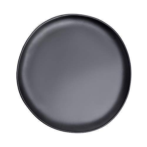 RUXMY Exquisite Home Big Wrist El Restaurante Cuenta con Platos creativos, ollas Calientes Plato de restaurantes Plato de cerámica Mate Ovalado Irregular Plato de Sopa Retro de Hotel Decorativo (C