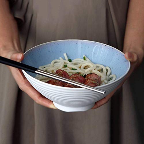 RUXMY Exquisito hogar Cuenco de Ensalada de muñeca Grande Cuenco de Frutas Cuenco de Fideos Secos Calientes Cuenco de Pasta Cuenco de Ramen Cuenco de arroz Hotel Decorativo Cuenco de Sopa Retro