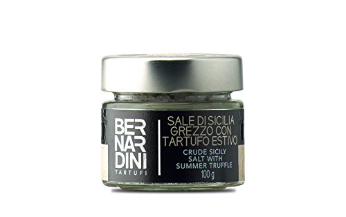 Sal con trufa negra|Sal marina de Sicilia con trufa negra de verano (Tuber aestivum Vitt.) 100g - Bernardini Tartufi