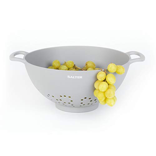 Salter Escurridor Ligero para arroz, Pasta y Verduras Earth BW07822G, Gris, Mezcla de Fibra de bambú