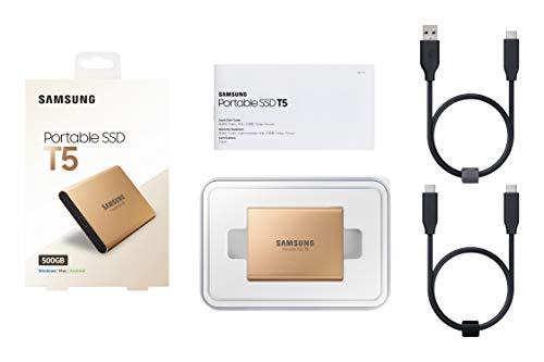 Samsung MU-PA500G 500 GB Oro - Unidades externas de Estado sólido (500 GB, USB Tipo C, 3.1 (3.1 Gen 2), 540 MB/s, Protección Mediante contraseña, Oro)