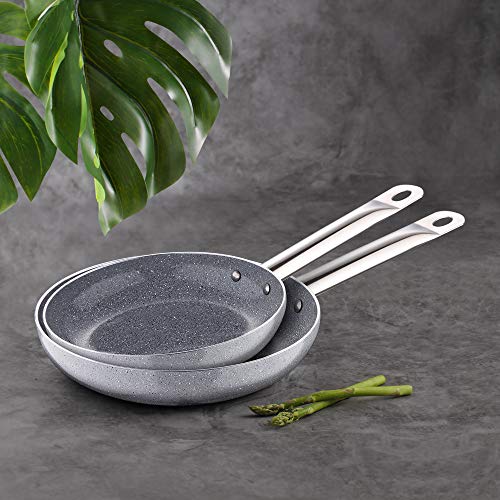 San Ignacio PK1434 Grey-Batería 10 pcs: cacerolas con Tapa y Set sartenes, Acero Inoxidable