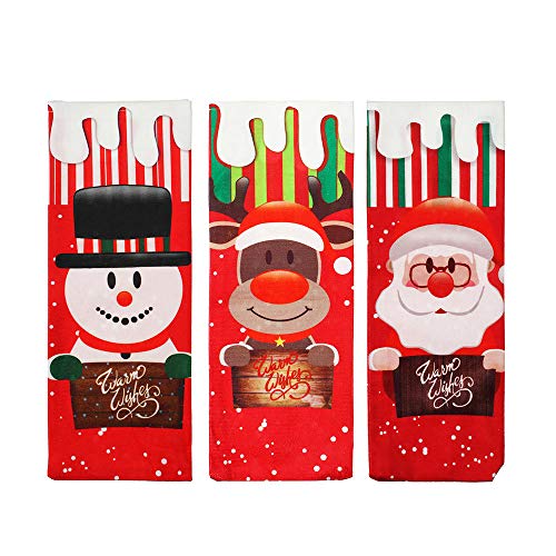 Santa Navidad dulces bolsas vino media botella portador regalo Navidad embalaje bolsa decoración
