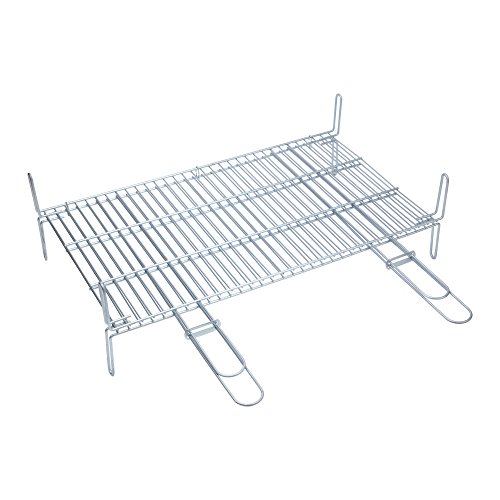 Sauvic 02657 PARRILLA DOBLE 65 x 40 CM, Acero, 65x40 cm