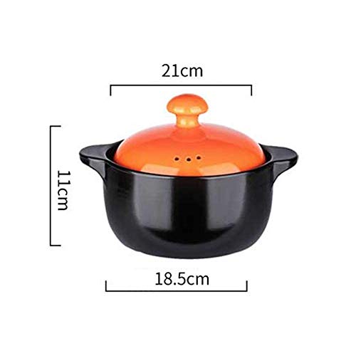 SCRFF Horno holandés, Gas cerámicos de Uso doméstico cazuela for Alta Temperatura Gachas Sopa de Arcilla crisol de la Sopa Pot