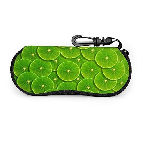 SDFGJ Estuche para anteojos con ácido limón verde Estuche para anteojos suave impermeable Estuche para anteojos de sol premium Estuche para gafas de sol livianas Estuche para anteojos con cremallera p
