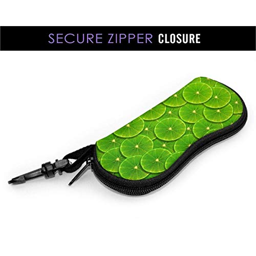 SDFGJ Estuche para anteojos con ácido limón verde Estuche para anteojos suave impermeable Estuche para anteojos de sol premium Estuche para gafas de sol livianas Estuche para anteojos con cremallera p