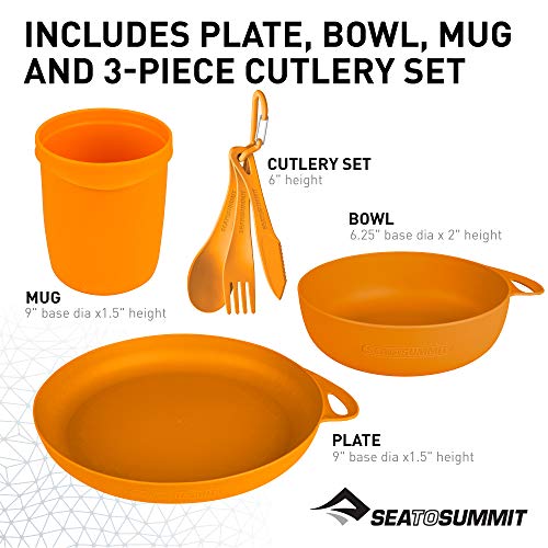 Sea to Summit Delta Camp Set (Bowl, Plate, Mug, Cutlery), Adultos Unisex, Azul, Talla Única