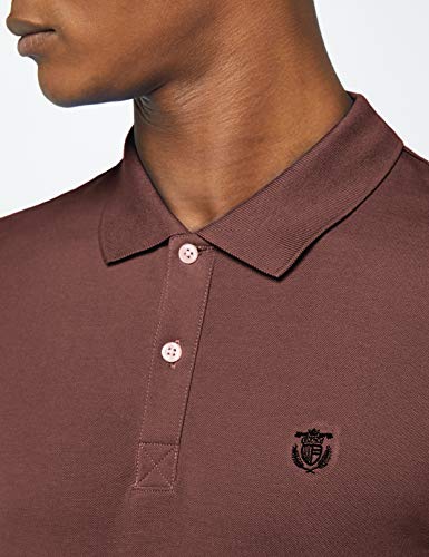 SELECTED HOMME Shharo Ss Embroidery Polo Noos, Camiseta Polo Hombre, Marrón (Decadent Chocolate), M