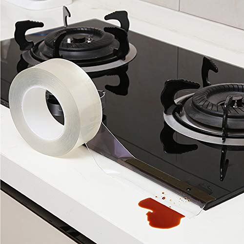 Sellador Autoadhesivas, Cinta de Sellado, Cinta Sellador Rollo Impermeable Tira Transparente para Recortadora Protección Cocina Fregadero Bañera (5cm x 5 m, 3cm x 5 m)